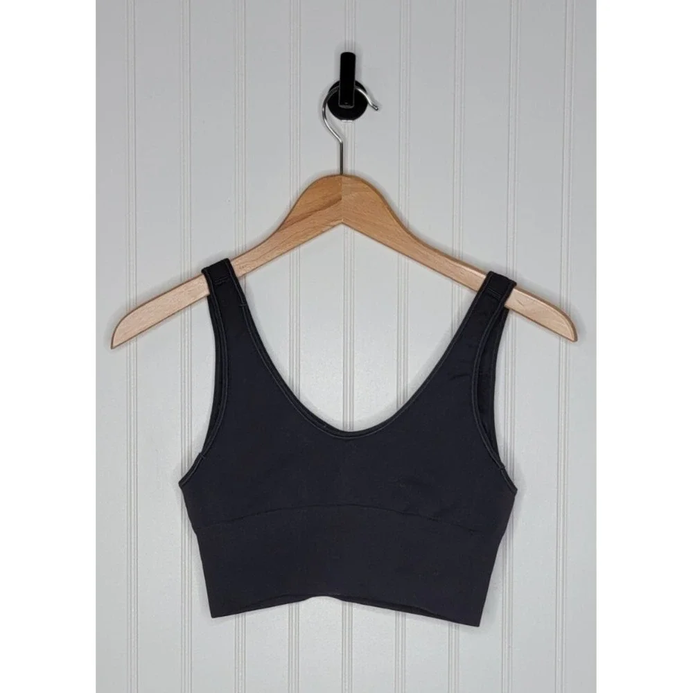 Nike Seamless Light Impact Sports Bra Black Women's Size Medium Removable Pads